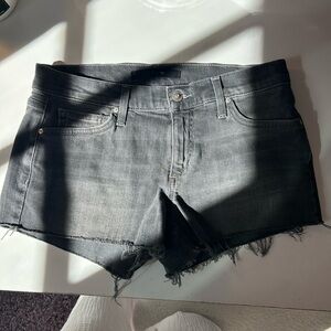 Joe's Jeans Shorts | Frayed Black Joe’s Low Ride Denim Shorts | Black | Size: 27
